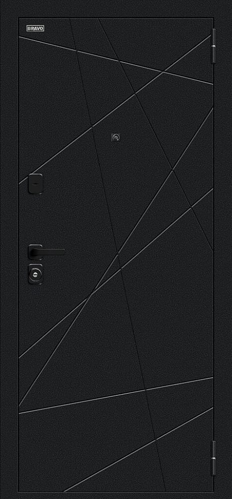 Дверь Граффити-5/SBlack Букле черное/Slate Art BR6187