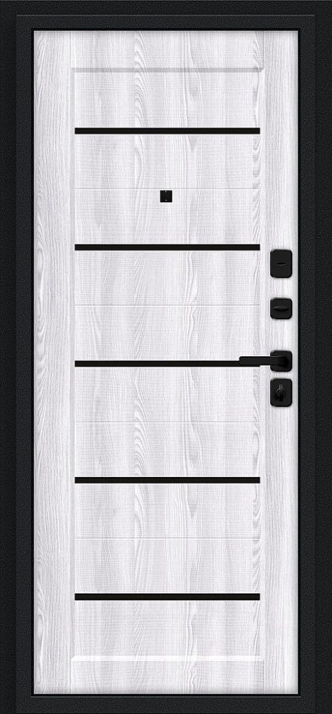 Товар Дверь Борн/SBlack Букле черное/Riviera Ice BR6184